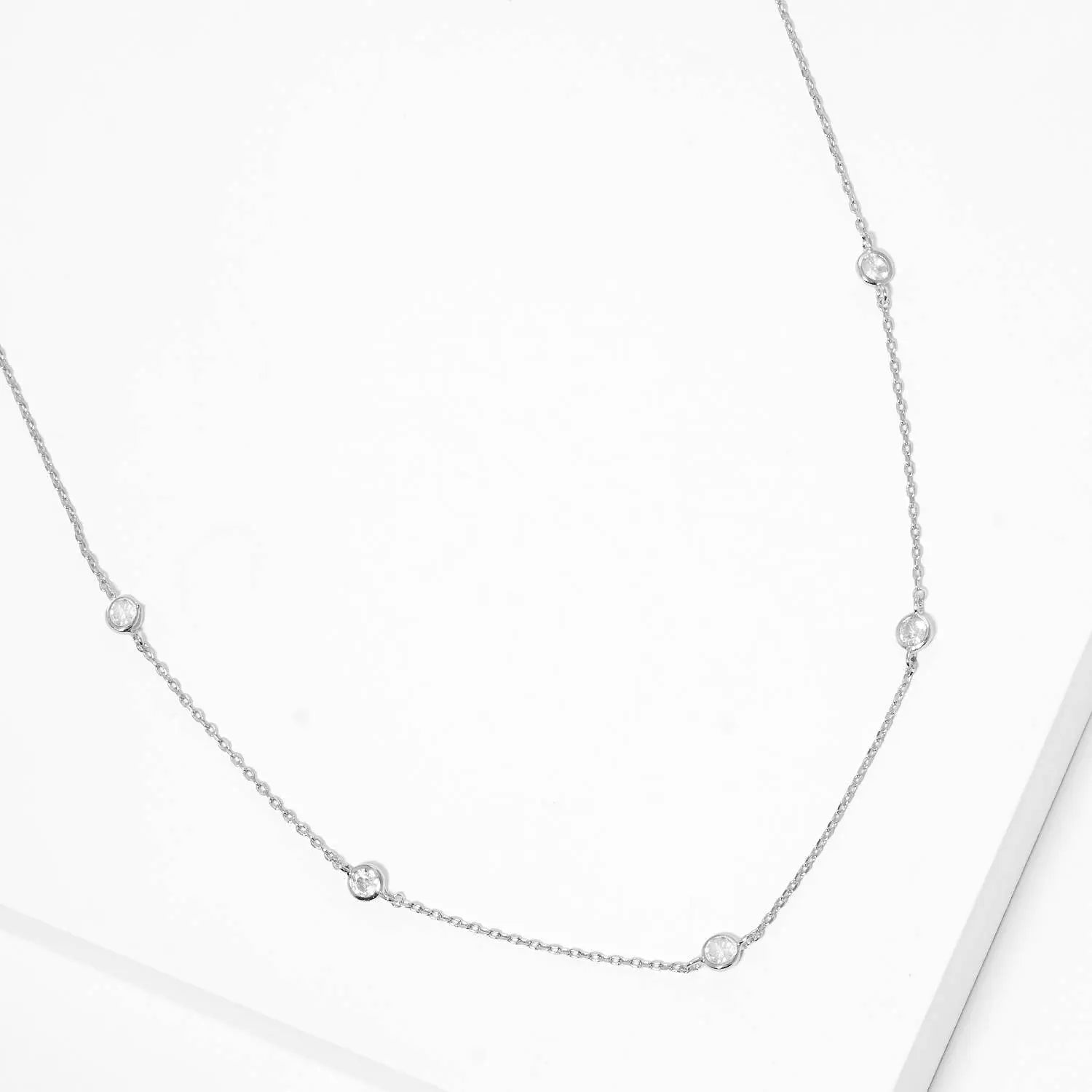 16 inch Gold Cubic Zirconia Gold Dipped Necklace - Sienna Roe