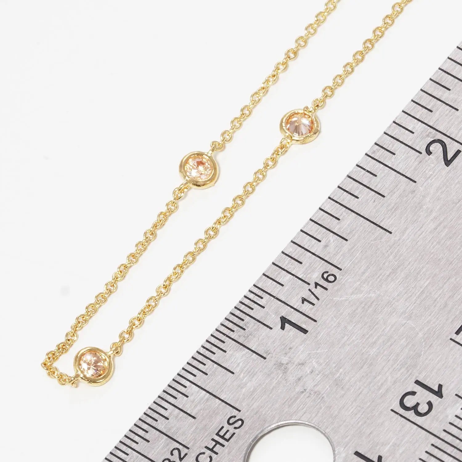 16 inch Gold Cubic Zirconia Gold Dipped Necklace - Sienna Roe