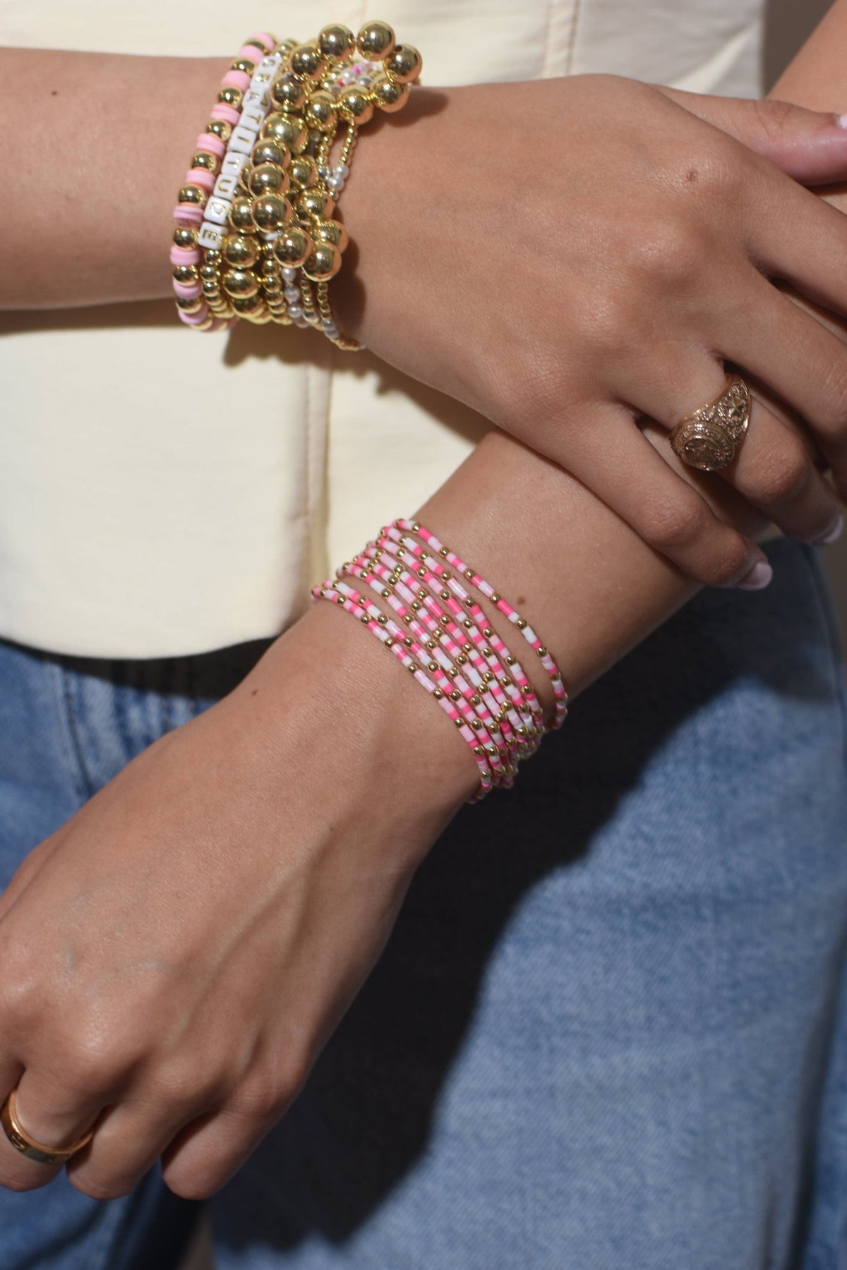 The Claire- Light Pink/ Hot Pink/ White - Sienna Roe